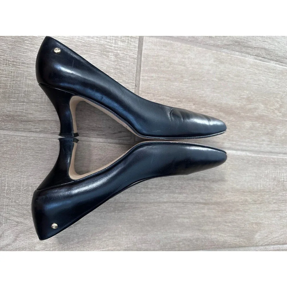 Etienne Aigner Priscila Pumps Women 6M Black Leather Heels Made in Spain Vintag